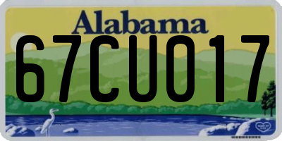 AL license plate 67CU017