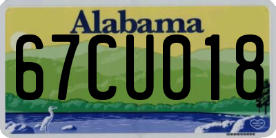 AL license plate 67CU018