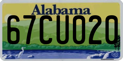 AL license plate 67CU020