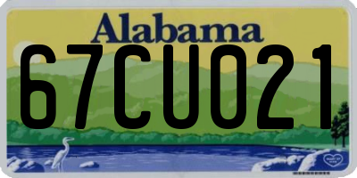 AL license plate 67CU021
