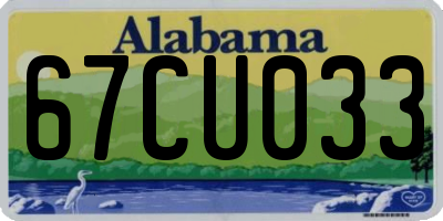 AL license plate 67CU033