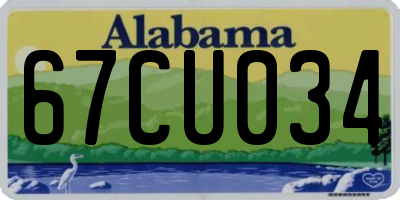 AL license plate 67CU034