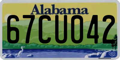 AL license plate 67CU042