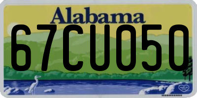 AL license plate 67CU050