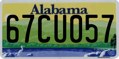 AL license plate 67CU057