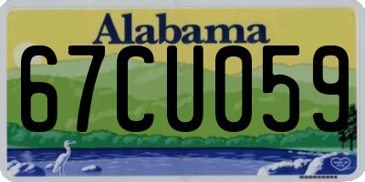 AL license plate 67CU059