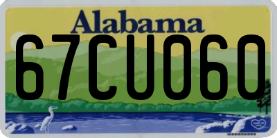 AL license plate 67CU060