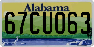 AL license plate 67CU063