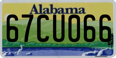 AL license plate 67CU066