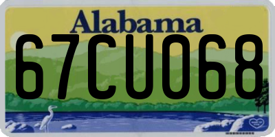 AL license plate 67CU068