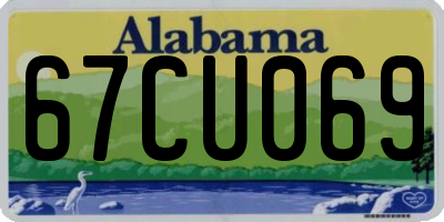 AL license plate 67CU069