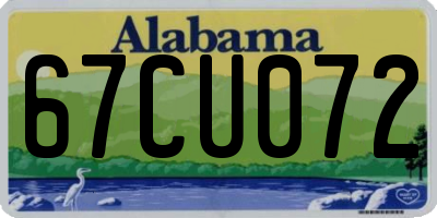 AL license plate 67CU072