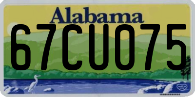 AL license plate 67CU075