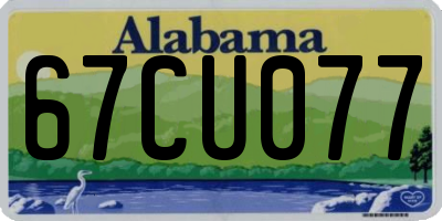 AL license plate 67CU077