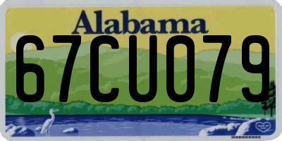 AL license plate 67CU079