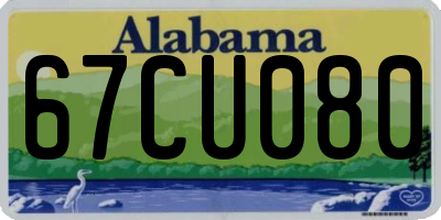 AL license plate 67CU080