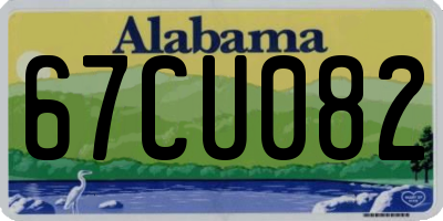 AL license plate 67CU082