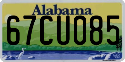 AL license plate 67CU085