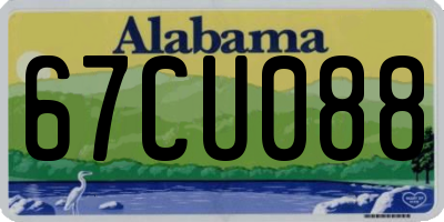 AL license plate 67CU088