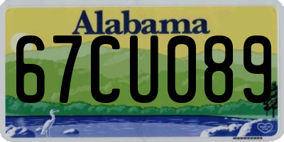 AL license plate 67CU089