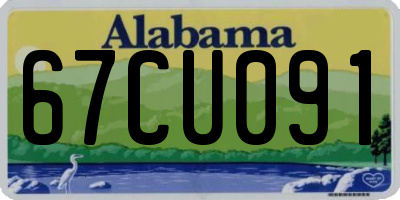 AL license plate 67CU091