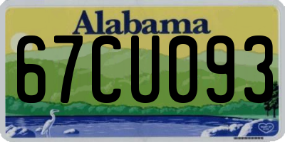 AL license plate 67CU093