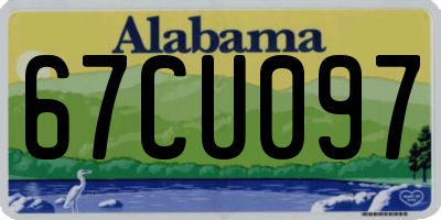AL license plate 67CU097