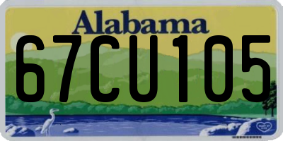 AL license plate 67CU105