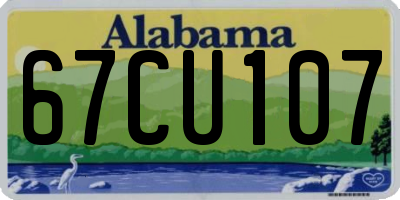 AL license plate 67CU107