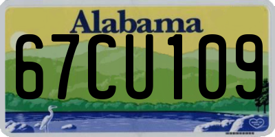 AL license plate 67CU109