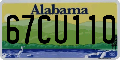 AL license plate 67CU110