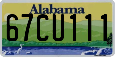 AL license plate 67CU111
