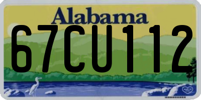 AL license plate 67CU112