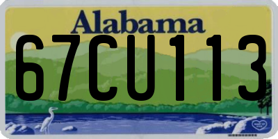 AL license plate 67CU113