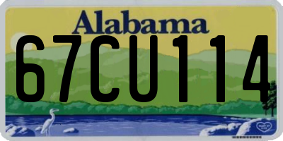 AL license plate 67CU114