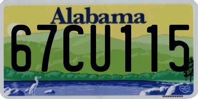AL license plate 67CU115