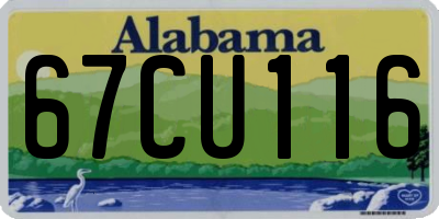 AL license plate 67CU116