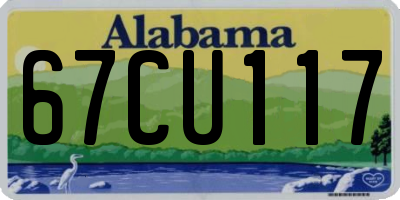 AL license plate 67CU117