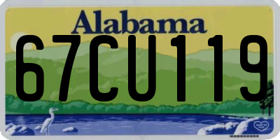 AL license plate 67CU119