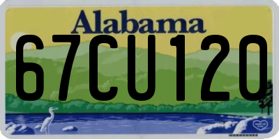 AL license plate 67CU120