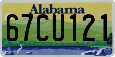 AL license plate 67CU121