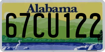 AL license plate 67CU122