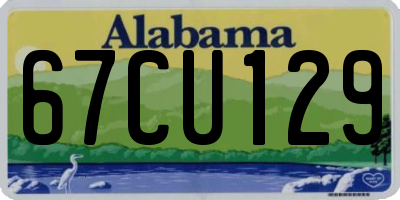AL license plate 67CU129
