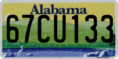 AL license plate 67CU133