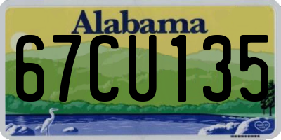 AL license plate 67CU135