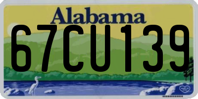 AL license plate 67CU139