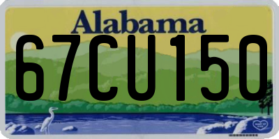 AL license plate 67CU150