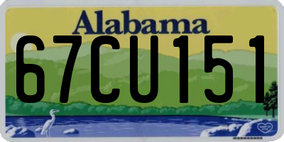 AL license plate 67CU151
