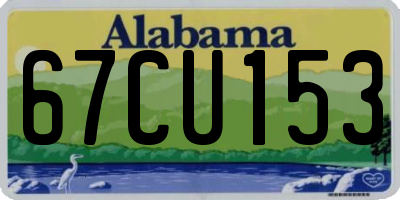 AL license plate 67CU153