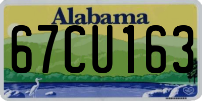 AL license plate 67CU163